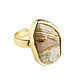 Beige Agate Ring, Large Ring, Agate ring. Rings. Irina Moro. Online shopping on My Livemaster.  Фото №2