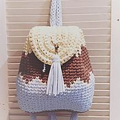 Сумки и аксессуары handmade. Livemaster - original item Backpacks: Backpack knitted of yarn. Handmade.