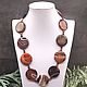 Natural Sardonyx necklace / beads, Necklace, Moscow,  Фото №1