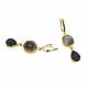 Earrings with quartz and druse agate, brown earrings black. Earrings. Irina Moro. My Livemaster. Фото №5