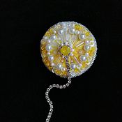 Украшения handmade. Livemaster - original item A beaded brooch dandelion. Handmade.