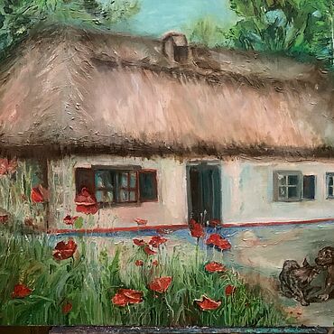 Картины и панно ручной работы. Ярмарка Мастеров - ручная работа Милый дом(хатка). Handmade.