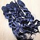 Natural hair for dolls (Dark blue), Doll hair, Kamyshin,  Фото №1
