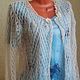 Fishnet blouse 'Myroslava' handmade. Sweater Jackets. hand knitting from Galina Akhmedova. Online shopping on My Livemaster.  Фото №2