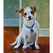 Картины и панно handmade. Livemaster - original item Oil painting of the dog 