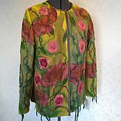 Платье-туника "Розы"натуральный шелк