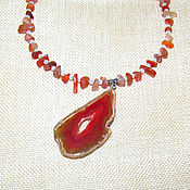 Украшения handmade. Livemaster - original item Agatha Necklace large pendant natural stones. Handmade.