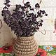 Basket -mini jute with a bouquet of oregano. Basket. Ekostil. Online shopping on My Livemaster.  Фото №2