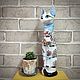 Cat Winter Village day: author's painting, Figurines, Moscow,  Фото №1