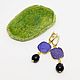 Sugar plum earrings (purple and gold). Earrings. Selberiya shop. Online shopping on My Livemaster.  Фото №2