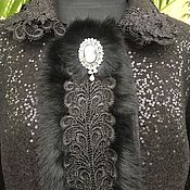 Одежда handmade. Livemaster - original item Coat black !Coat with fur!. Handmade.
