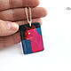 Transparent pendant 'Thought the cat,' resin Jewelry Red blue. Pendants. AllaLu Design. Online shopping on My Livemaster.  Фото №2