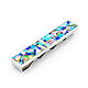 Tie clip. Turquoise, Lapis Lazuli, Rhodonite, Charoite, Mother Of Pearl. Tie clip. ARIEL - MOSAIC. My Livemaster. Фото №4
