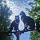 Weather vane on the roof ' Two cats '. Vane. arnometaldecor. Online shopping on My Livemaster.  Фото №2