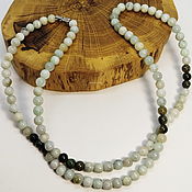 Работы для детей, handmade. Livemaster - original item Jade Beads Mint Greens 60 cm. Handmade.