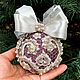  Елочный шар кружевной ручной работы. Елочные игрушки. Подарки  IrishcrochetGift. Интернет-магазин Ярмарка Мастеров.  Фото №2