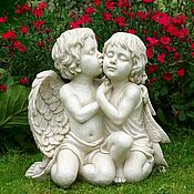 Дача и сад handmade. Livemaster - original item Statuette of Angels kissing white made of polyresin. Handmade.