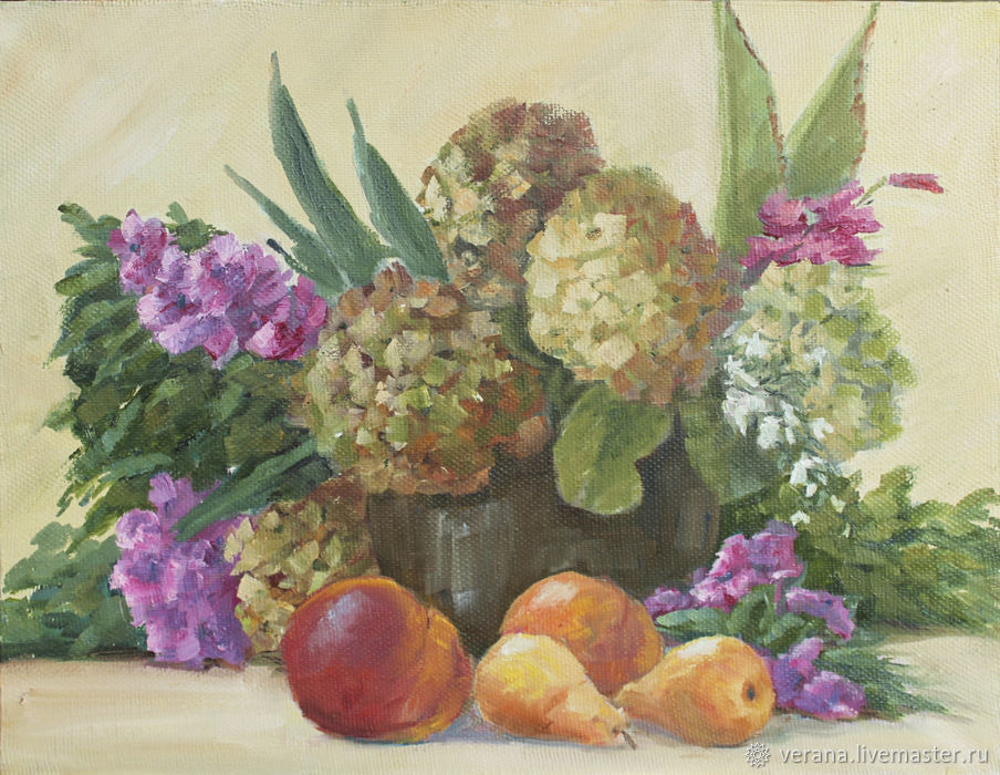 Oil painting South still life Flowers and fruit, Pictures, Zhukovsky,  Фото №1