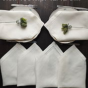 Для дома и интерьера handmade. Livemaster - original item 6 napkins 100% linen, shackle 42/42 cm.. Handmade.
