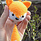 Knitted keychain Fox Raccoon. Keychain in the car. Key chain. Knitted toys & Wood products. My Livemaster. Фото №6
