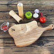 Посуда handmade. Livemaster - original item Cutting Board for serving steak and grill made of solid ash. Handmade.