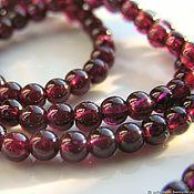 Материалы для творчества handmade. Livemaster - original item Beads: garnet smooth ball. Handmade.