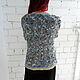 Order Knitted jacket 'Gold on blue'. Lena Aseeva Knit and Felt. Livemaster. . Jackets Фото №3