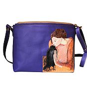 Сумки и аксессуары handmade. Livemaster - original item Leather woman artistic handbag Picasso Woman with a flower". Handmade.