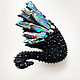 Brooch with pearl embroidery Black Swan. Brooches. ArtelL. My Livemaster. Фото №4