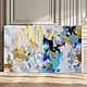 Текстурная абстрактная картина с бирюзовыми и золотыми оттенками, Картины, Москва,  Фото №1