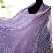 Аксессуары handmade. Livemaster - original item Stole silk lilac women`s long wide hijab sheila azra. Handmade.