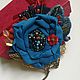 Copy of Copy of Denim brooch Forget-me-not, Brooches, Moscow,  Фото №1