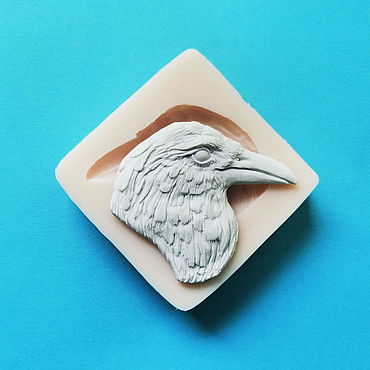 Материалы для творчества ручной работы. Ярмарка Мастеров - ручная работа №022 Молд Ворон. Молд птица. Силиконовый молд. Силиконовая форма.. Handmade.