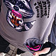 Order Women's hoodie made of footer, women's sweatshirt with hood gray Raccoon. Lara (EnigmaStyle). Livemaster. . Sweatshirts Фото №3