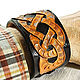 Order Handmade leather bracelet 'Celtic knot' black background. schwanzchen. Livemaster. . Regaliz bracelet Фото №3