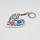 Heart-shaped key rings with flowers. Key chain. Angel Art&Design. My Livemaster. Фото №5
