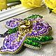 Броши из бисера ручной работы Ирисы (Set of Iris Flowers). Брошь-булавка. Soul Garden Brooches. Ярмарка Мастеров.  Фото №12