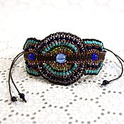 Украшения handmade. Livemaster - original item Bracelet braided: Boho bracelet in macrame technique and beading. Handmade.