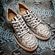Sneakers made of genuine python leather and thick water-repellent fabric!, Training shoes, St. Petersburg,  Фото №1