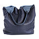 Blue Bag T-shirt Bag Made of Leather Bag String Bag Shopper T-shirt Bag Hobo. Classic Bag. BagsByKaterinaKlestova (kklestova). My Livemaster. Фото №4