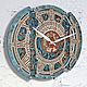 Часы настенные Автоматон Triplex 1733 с вращающимися шестеренками. Часы-скелетоны. WOODANDROOT. Ярмарка Мастеров.  Фото №5