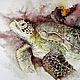 Turtle watercolor painting, Pictures, Moscow,  Фото №1