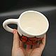 Кофейная чашка с розой. Кружки и чашки. Shalfei ceramics. Интернет-магазин Ярмарка Мастеров.  Фото №2