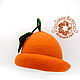 'Orange' Hat for baths and saunas. Textiles for a bath. Olga Izgorodina. Ярмарка Мастеров.  Фото №6