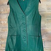 Винтаж handmade. Livemaster - original item Vintage vest Emerald-colored vest 44 r imported vintage USSR. Handmade.