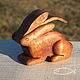 A PRIZE! Rabbit - box `Jumped behind the Success!` Wooden toys from Grandpa Andrewski.

