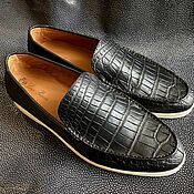 Обувь ручной работы handmade. Livemaster - original item Men`s loafers made of genuine crocodile leather, premium model!. Handmade.