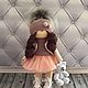 Текстильная кукла с мишкой тедди, Тыквоголовка, Вельск,  Фото №1