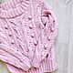 Women's sweater 'Grapes' slumped shoulders pink. Sweaters. imknitwear. My Livemaster. Фото №4