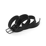 Аксессуары handmade. Livemaster - original item Straps: Men`s leather belt black 30 mm wide. Handmade.